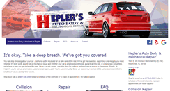 Desktop Screenshot of heplersautobody.com