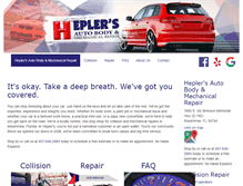 Tablet Screenshot of heplersautobody.com